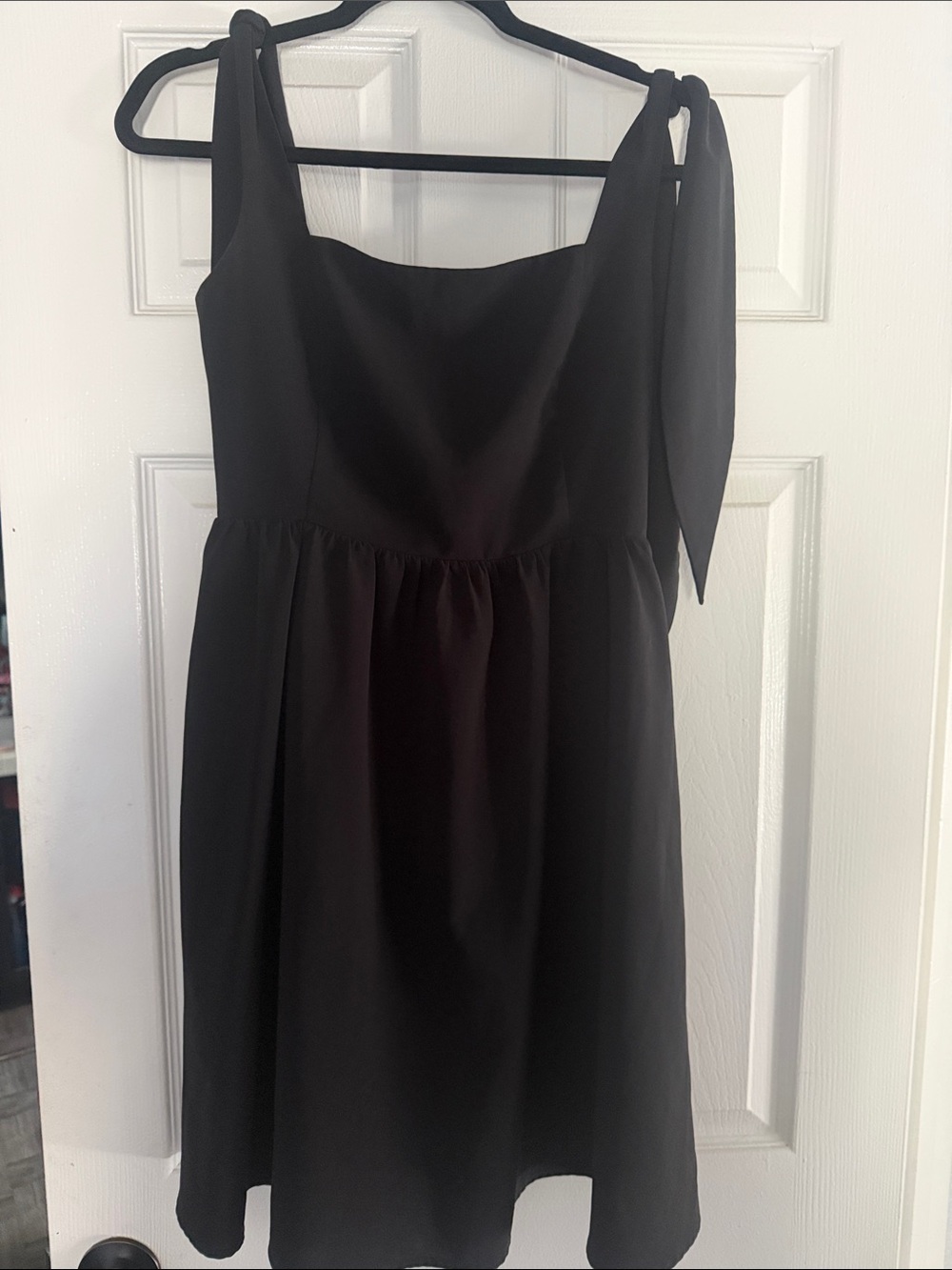 Classic Black Tie-Shoulder Dress